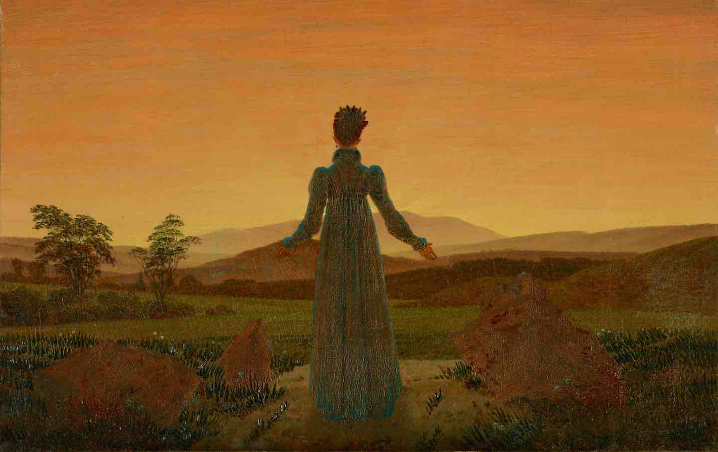 Caspar David Friedrich, “Woman Before the Rising or Setting Sun,” ca. 1818–24.